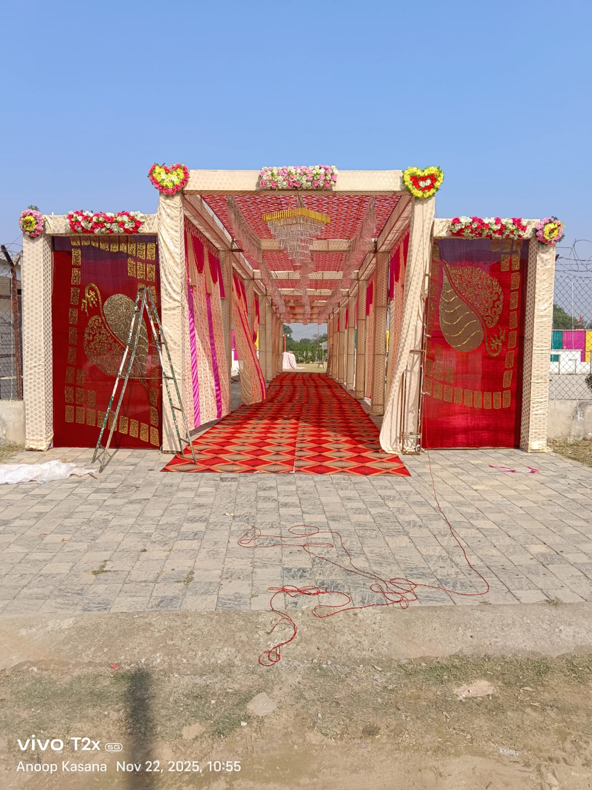 Decorated tent entrance by Balaji Tent House Ghardana